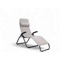 BÄDERLIEGE 69/118/185 cm  - Taupe/Anthrazit, KONVENTIONELL, Textil/Metall (69/118/185cm)