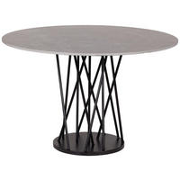ESSTISCH 120/120/76 cm  Metall, Keramik rund Grau, Schwarz  - Schwarz/Grau, Design, Keramik/Metall (120/120/76cm) - Stylife