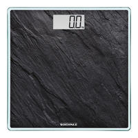 FÜRDŐSZOBAMÉRLEG digitális  - fekete, Basics, műanyag/Üveg (33,5/32,5/3,4cm) - Soehnle