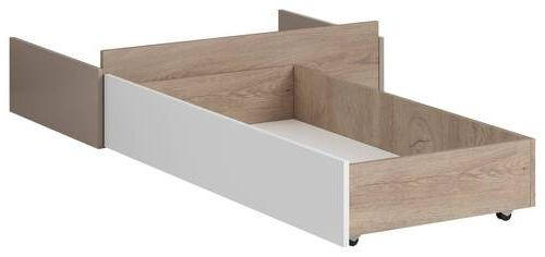 BETTSCHUBKASTEN Grau, Weiß, Eichefarben  - Eichefarben/Weiß, KONVENTIONELL, Holzwerkstoff/Kunststoff (94,6/28/179cm) - MID.YOU