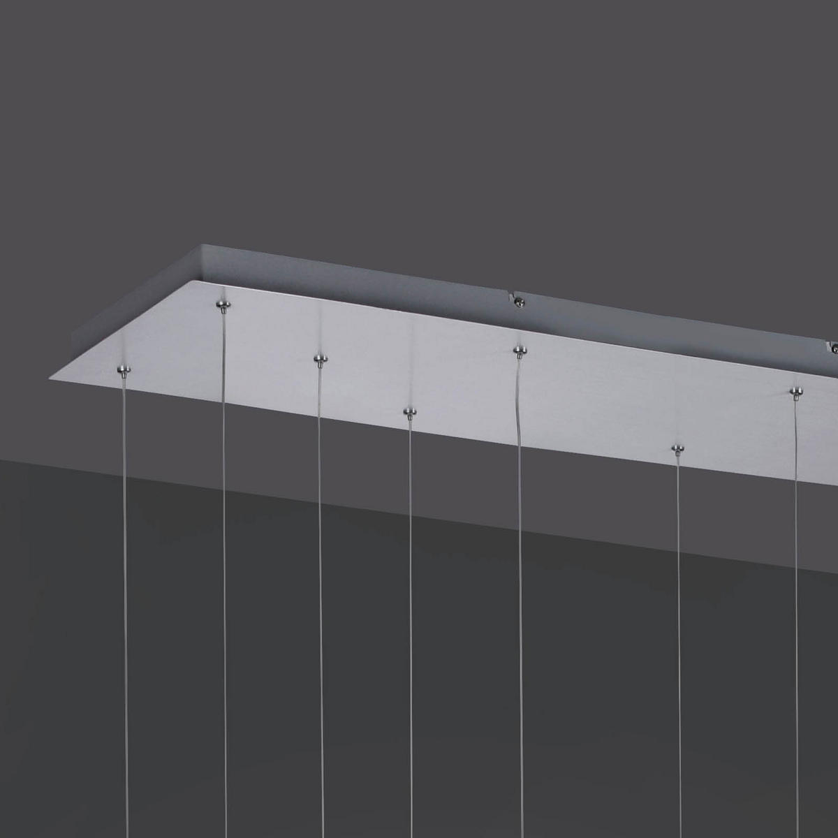 LED-HÄNGELEUCHTE Bruno 89/30/120 cm   - Alufarben, Design, Kunststoff/Metall (89/30/120cm)