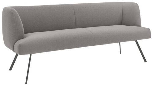SITZBANK 200/87/64 cm Anthrazit, Graubraun  - Anthrazit/Graubraun, Design, Textil/Metall (200/87/64cm) - Venjakob