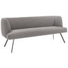 SITZBANK 200/87/64 cm Anthrazit, Graubraun  - Anthrazit/Graubraun, Design, Textil/Metall (200/87/64cm) - Venjakob