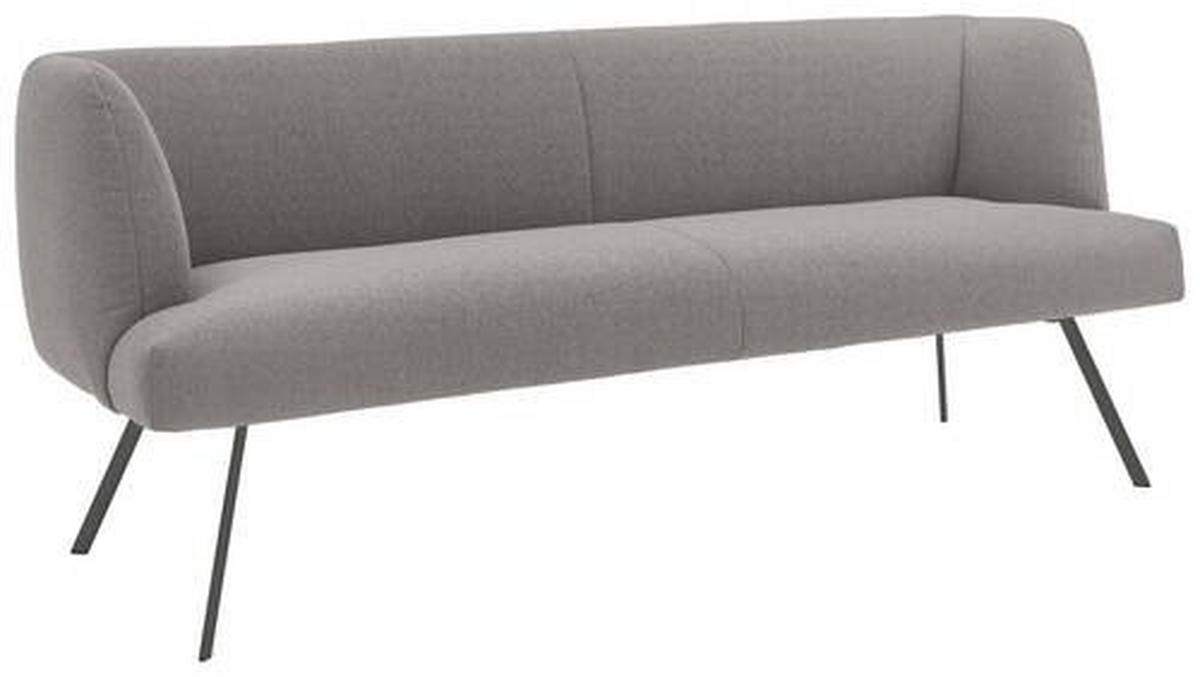 SITZBANK 200/87/64 cm Anthrazit, Graubraun  - Anthrazit/Graubraun, Design, Textil/Metall (200/87/64cm) - Venjakob