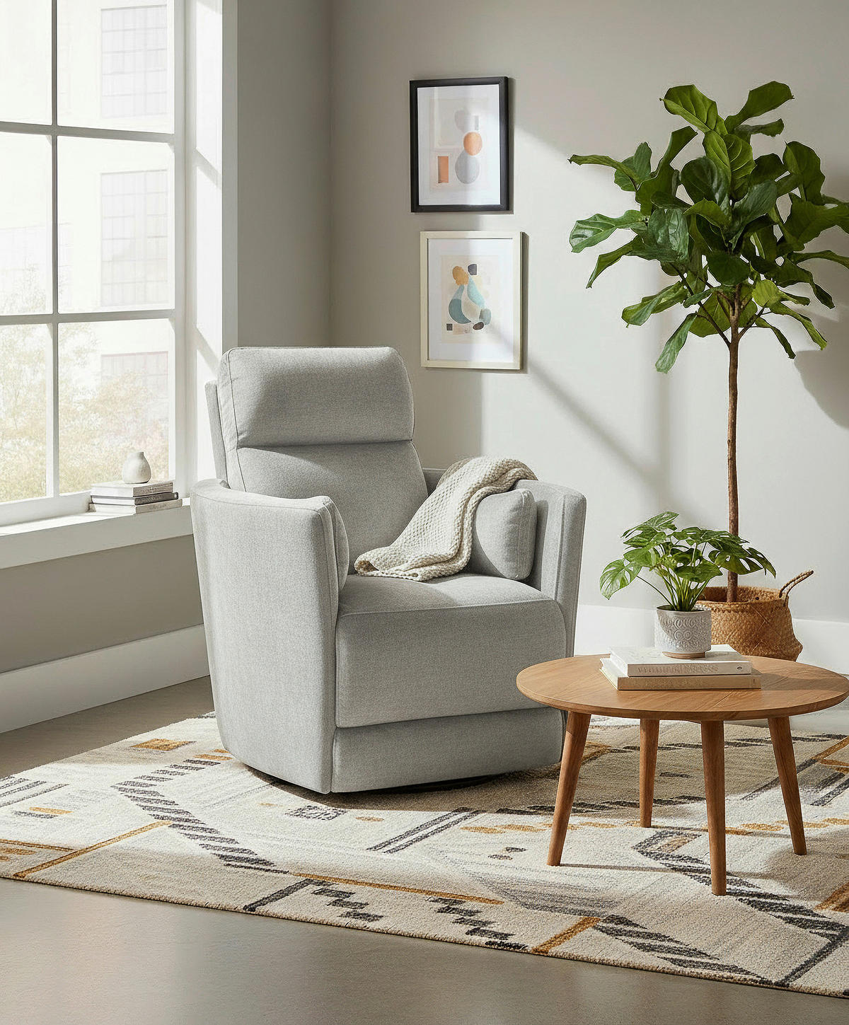 FERNSEHSESSEL  mit Zierkissen Webstoff Grau  - Schwarz/Grau, MODERN, Textil/Metall (91,4/101,6/96,5cm) - Livetastic