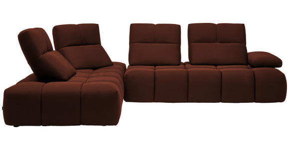 ECKSOFA  in Struktur Rostfarben  233/313 cm  - Rostfarben/Schwarz, Design, Kunststoff/Textil (233/313cm) - Belluti