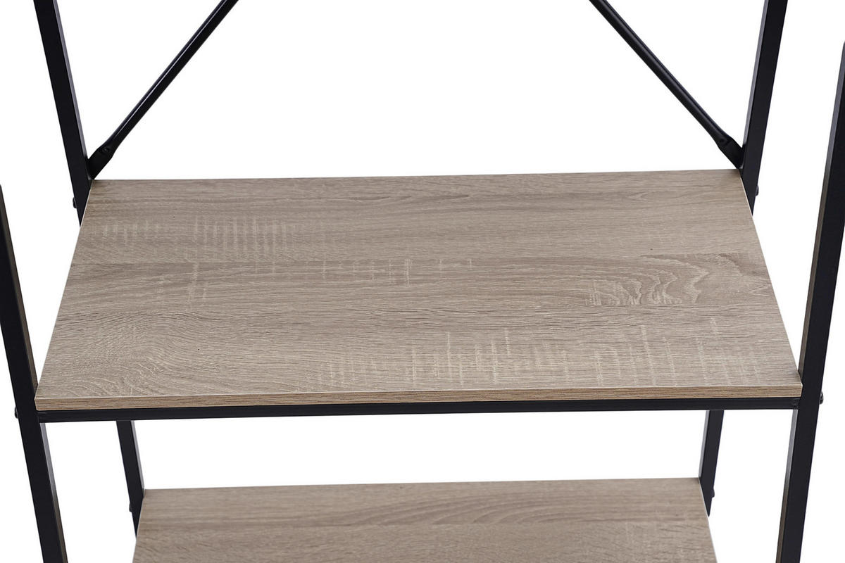 REGAL Naturfarben, Schwarz  - Schwarz/Naturfarben, Basics, Holzwerkstoff/Metall (60,5/148,5/34cm) - Xora