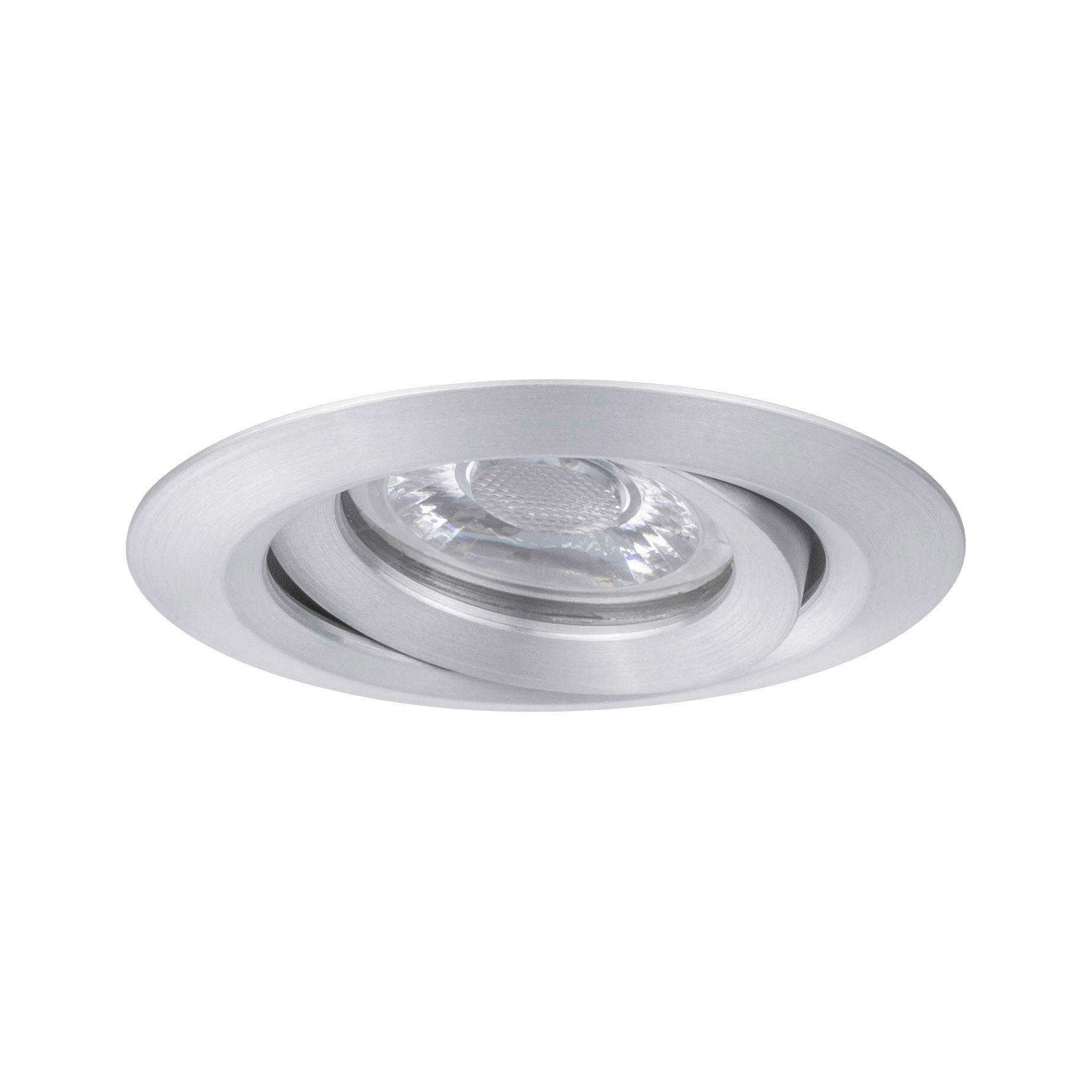 LED-EINBAUSPOT 6,6 cm  - Alufarben, Design, Metall (6,6cm) - Paulmann