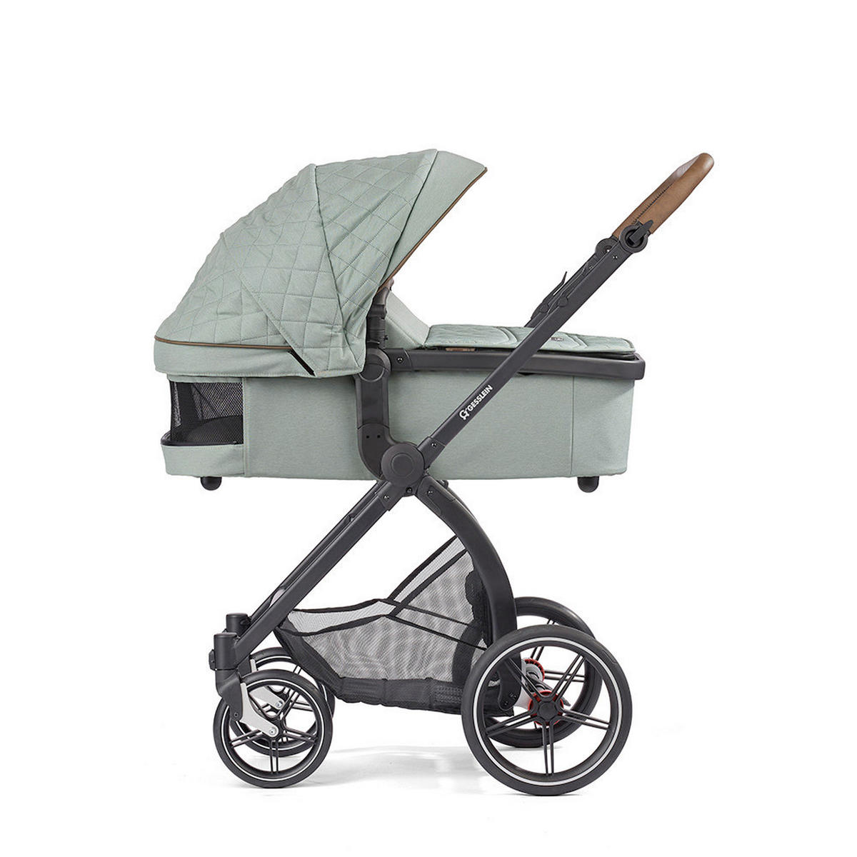 KOMBIKINDERWAGEN  FX4 Swing Set  Mint  - Schwarz/Mintgrün, Basics, Textil (100/55/130cm) - Gesslein