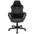 GAMINGSTUHL  in Lederlook, Netzbespannung Grau, Schwarz  - Schwarz/Grau, Design, Kunststoff/Textil (64/103-113,5/71cm) - Xora