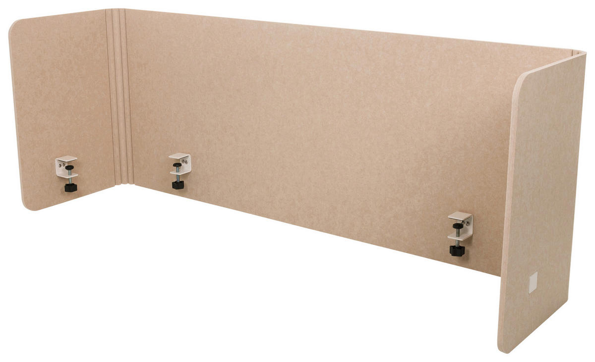 TRENNWAND Textil, Metall, Kunststoff Beige  - Beige, Basics, Kunststoff/Textil (160/40/2cm) - MID.YOU