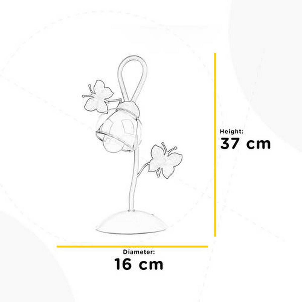 DETSKÁ STOLNÁ LAMPA, 16/37 cm  - pink/biela, Basics, kov/sklo (16/37cm)