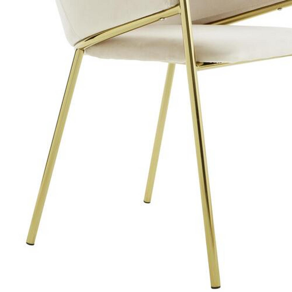 ARMLEHNSTUHL  in Eisen Samt  - Taupe/Goldfarben, Trend, Holz/Textil (53/77/60cm) - Livetastic