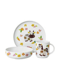 KINDERGESCHIRRSET Kids - Farm Porzellan 3-teilig  - Multicolor, KONVENTIONELL, Keramik (19,5/19,5/17,5cm) - Thomas