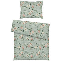 BETTWÄSCHE 3-teilig Atelier Makosatin 140/200 cm  - Mintgrün, Basics, Textil (140/200cm) - Estella