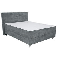BOXSPRING KREVET 180/200 cm     siva  - siva/crna, Moderno, drvo/tekstil (180/200cm) - Hom`in