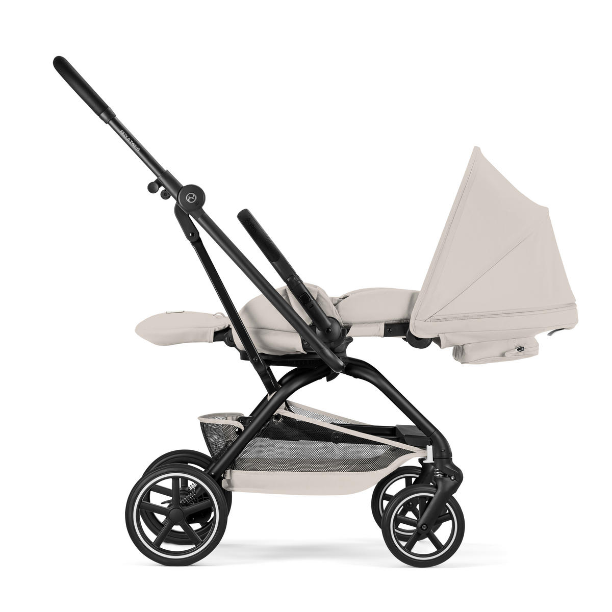 BUGGY EEZY S TWIST+ 2 BLK  - Hellgrau/Schwarz, Basics, Kunststoff/Textil (80,5/45/105cm) - cybex GOLD