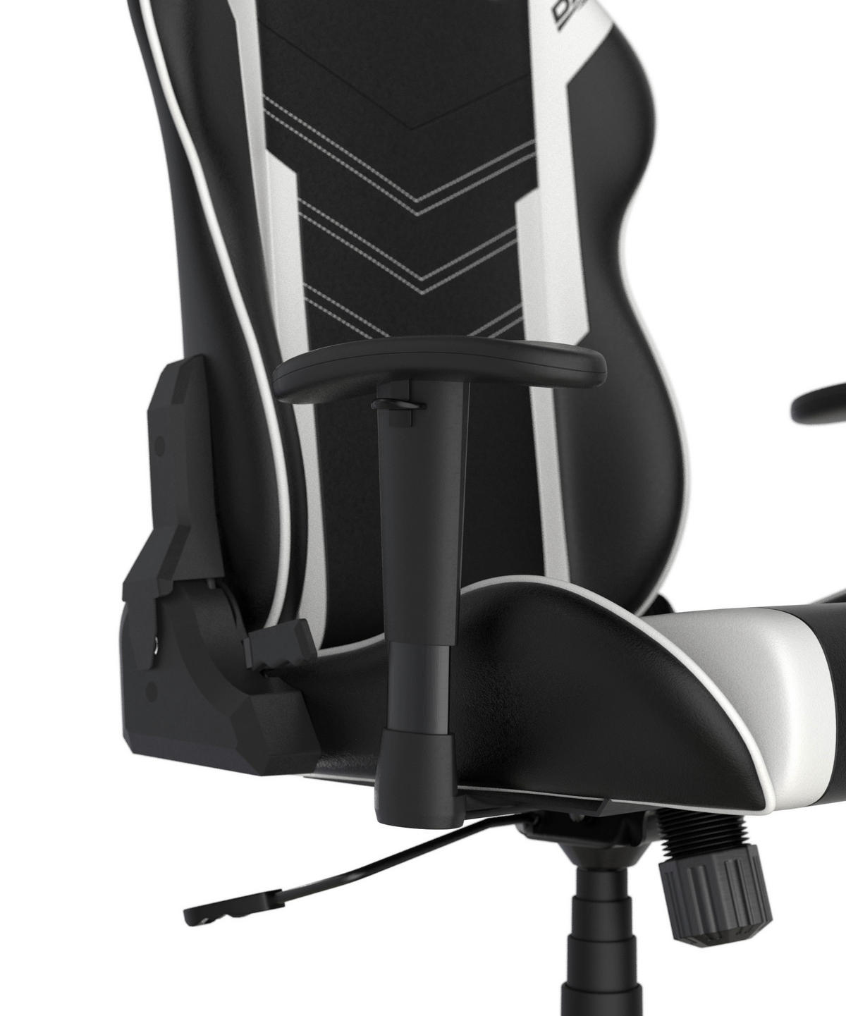 GAMINGSTUHL Weiß, Schwarz Kunststoff, Textil   - Schwarz/Weiß, MODERN, Kunststoff/Textil (67/126/67cm) - Dxracer