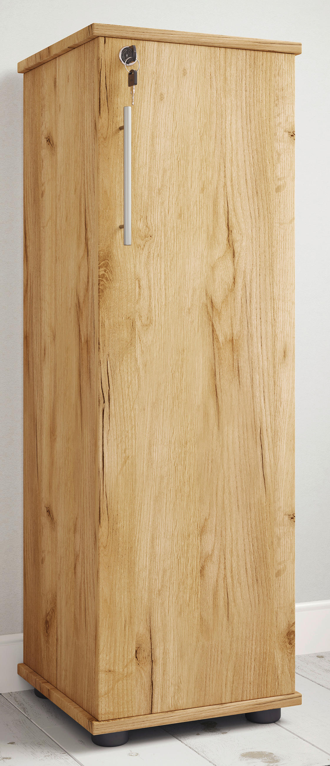 CD-REGAL Honigeiche  - Honigeiche/Schwarz, Design, Holzwerkstoff/Kunststoff (31/93/31cm) - MID.YOU