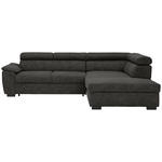 ECKSOFA  in Lederlook Anthrazit  263/230 cm  - Anthrazit/Schwarz, MODERN, Kunststoff/Textil (263/230cm) - Hom`in