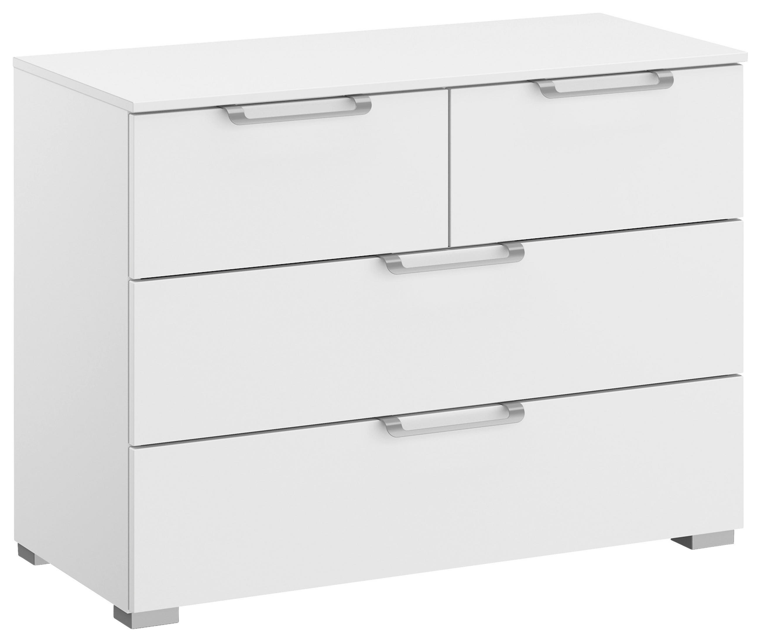 KOMMODE 80/61/42 cm Weiss  - Weiss/Silberfarben, Design, Holzwerkstoff/Kunststoff (80/61/42cm) - Novel