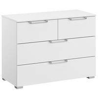 KOMMODE 80/61/42 cm Weiss  - Weiss/Silberfarben, Design, Holzwerkstoff/Kunststoff (80/61/42cm) - Novel