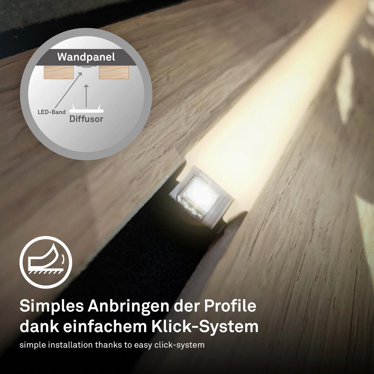 LED-STRIP 260 cm  Pimp Your Panel Erweiterung  - Weiß, Basics, Kunststoff (260cm) - Briloner