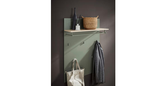 GARDEROBENPANEEL  in 80/115/28 cm  - Grün, Design, Holzwerkstoff (80/115/28cm) - Voleo