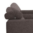 ECKSOFA in Mikrofaser Braun  - Schwarz/Braun, Design, Textil/Metall (301/207cm) - Xora