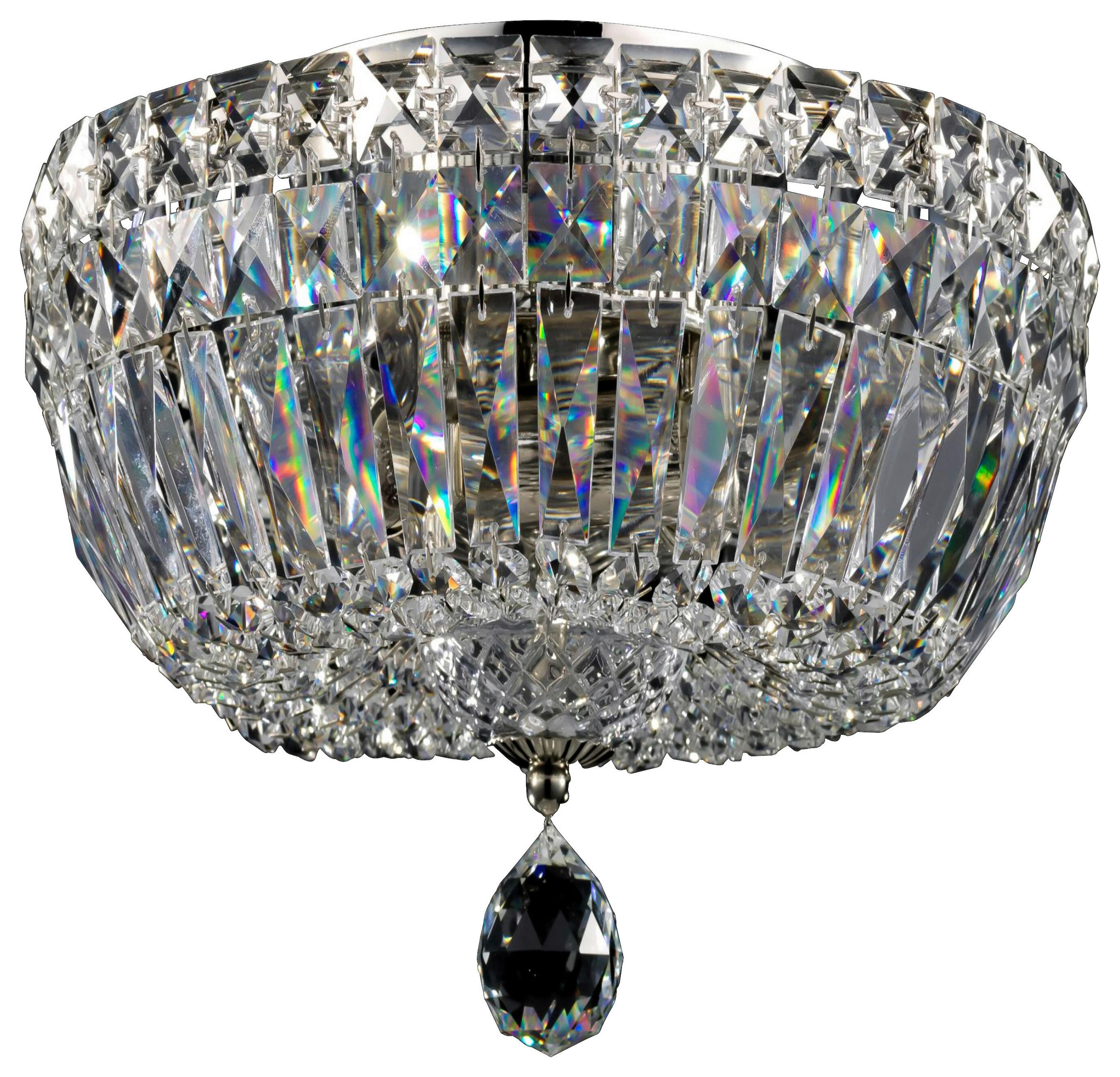 KRONLEUCHTER 30/18/30 cm   - Nickelfarben, Basics, Glas/Metall (30/18/30cm) - MAYTONI