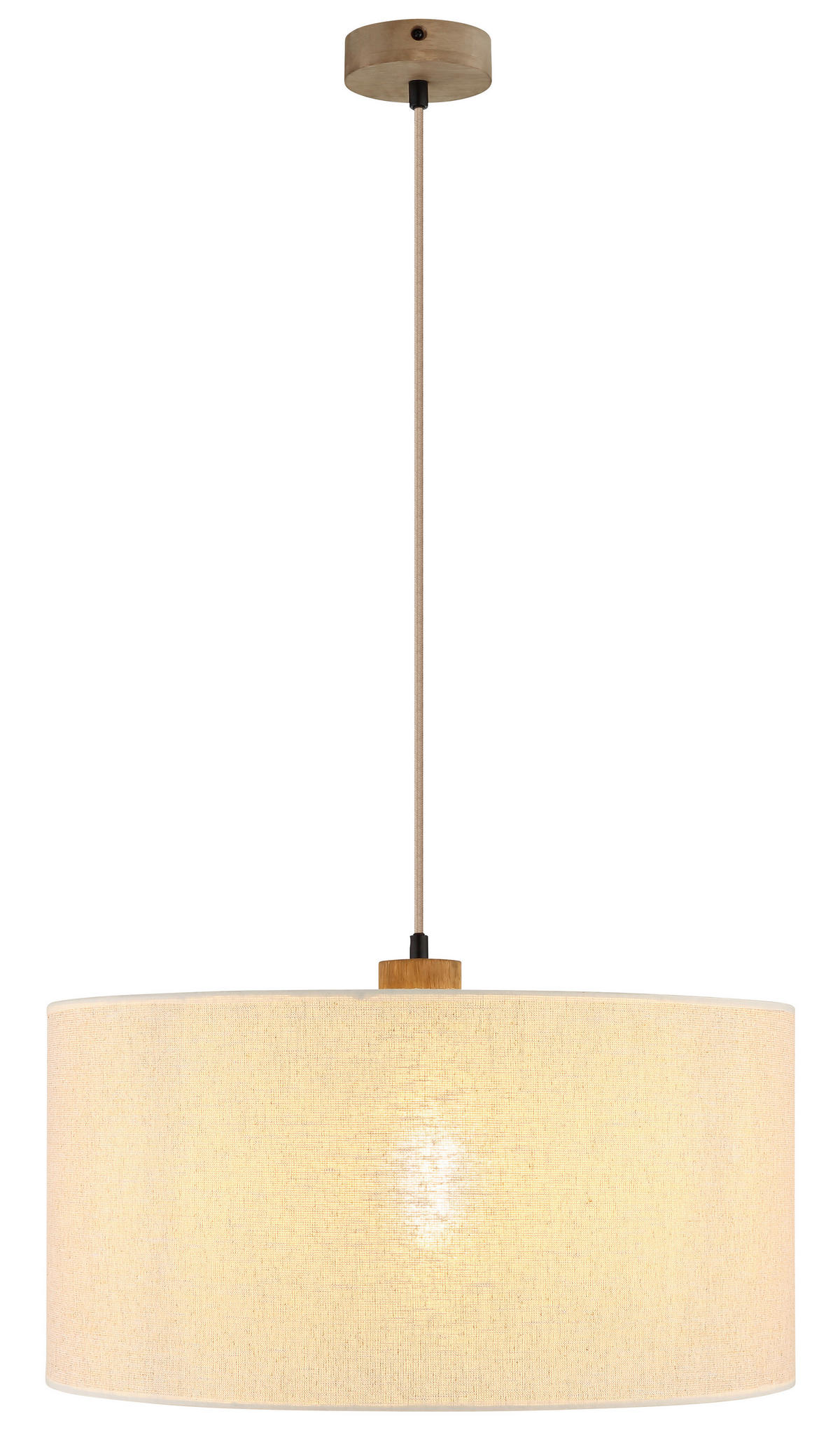 HÄNGELEUCHTE Jule 50/120 cm  - Beige/Braun, Design, Holz/Kunststoff (50/120cm) - Globo