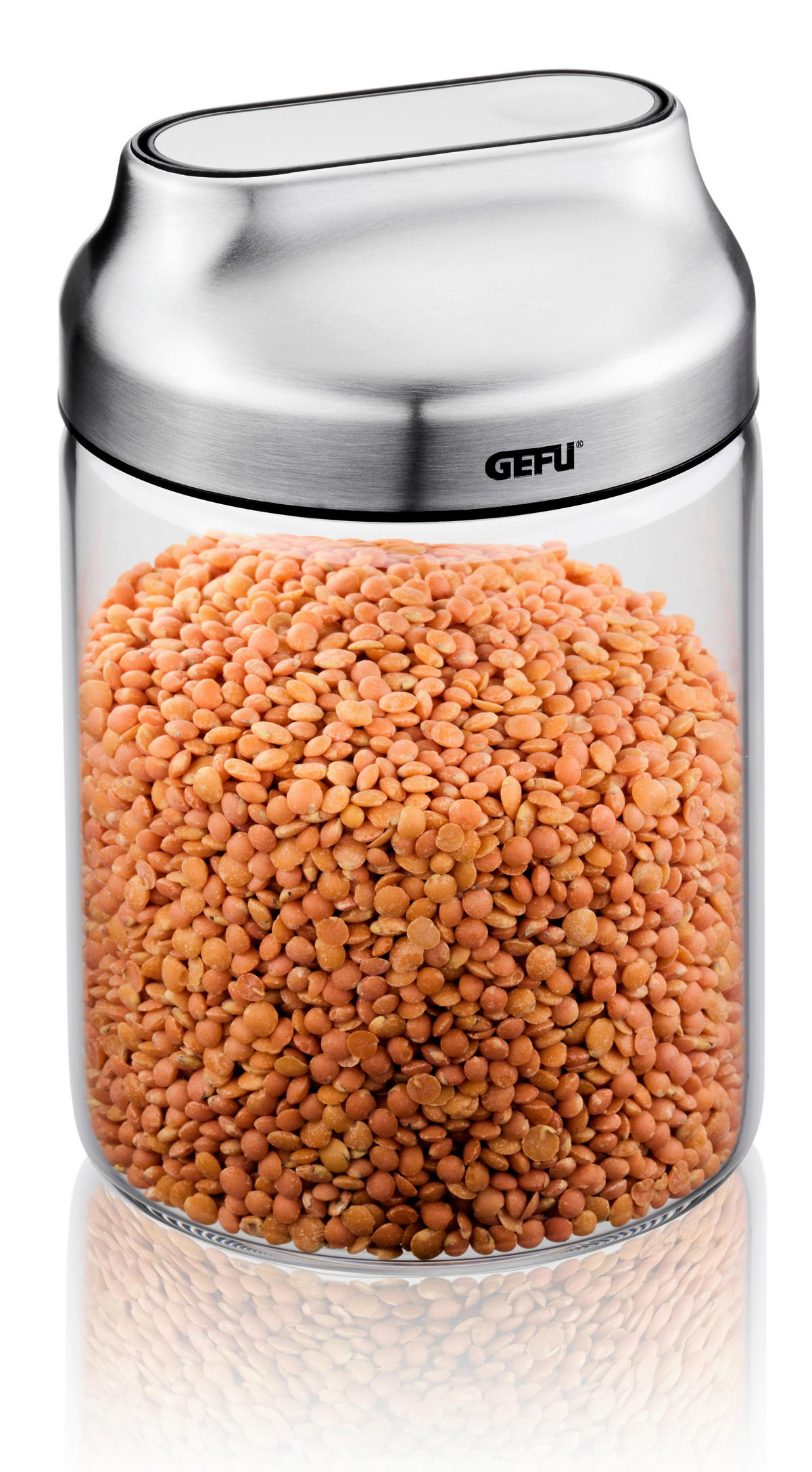 VORRATSDOSE 0,7 l  - Edelstahlfarben/Transparent, Basics (10/15,4cm) - Gefu