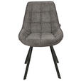 STUHL  Stoffauswahl Webstoff  Anthrazit, Schwarz  - Anthrazit/Schwarz, Design, Textil/Metall (53/87/61cm) - Carryhome