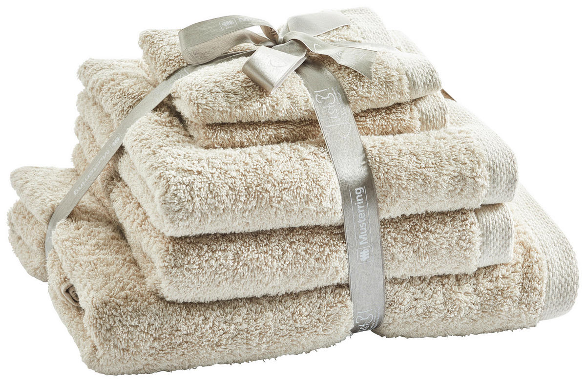 FROTTIERSET JustB! MRJ-Pure Beige 5-teilig  - Beige, Basics, Textil - Musterring