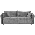 BOXSPRINGSOFA in Chenille Grau  - Schwarz/Grau, MODERN, Kunststoff/Textil (235/95/108cm) - Hom`in