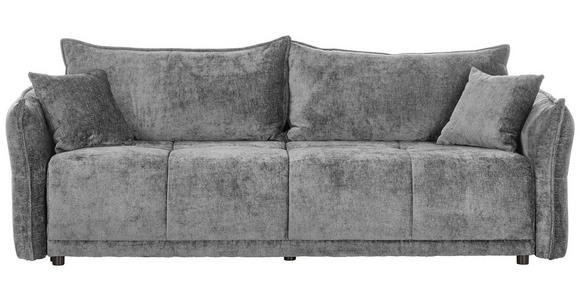 BOXSPRINGSOFA in Chenille Grau - Schwarz/Grau, MODERN, Kunststoff/Textil (235/95/108cm) - Hom`in