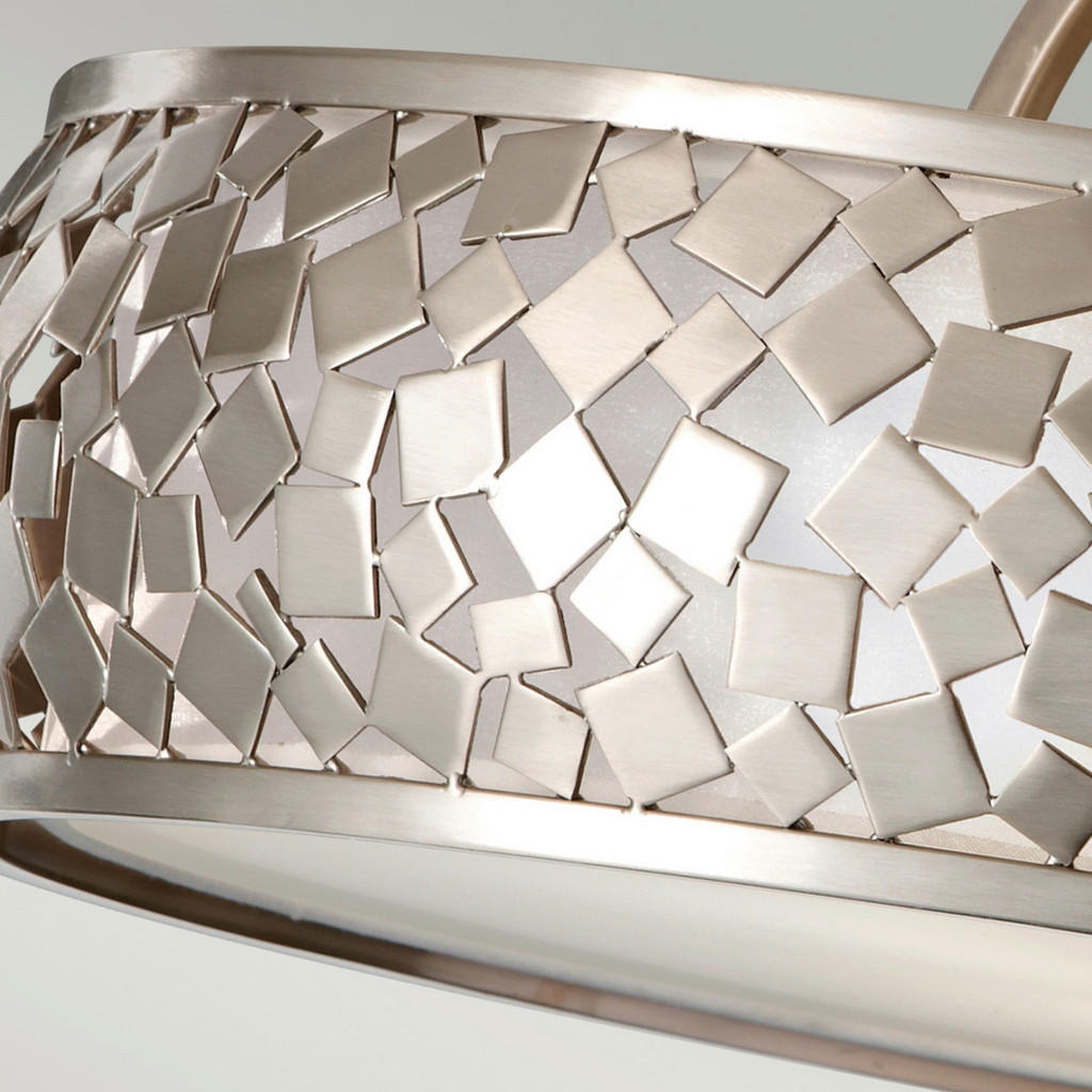 Thumbnail - Elstead Lighting Deckenleuchte Elstead Zara, Silber, Metall, Glas, 27.6 cm, Grüner Punkt, RoHS, Lampen & Leuchten, Innen...