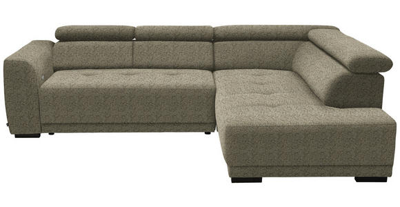 ECKSOFA in Struktur Hellbraun 284/205 cm - Hellbraun/Schwarz, Design, Kunststoff/Textil (284/205cm) - Xora