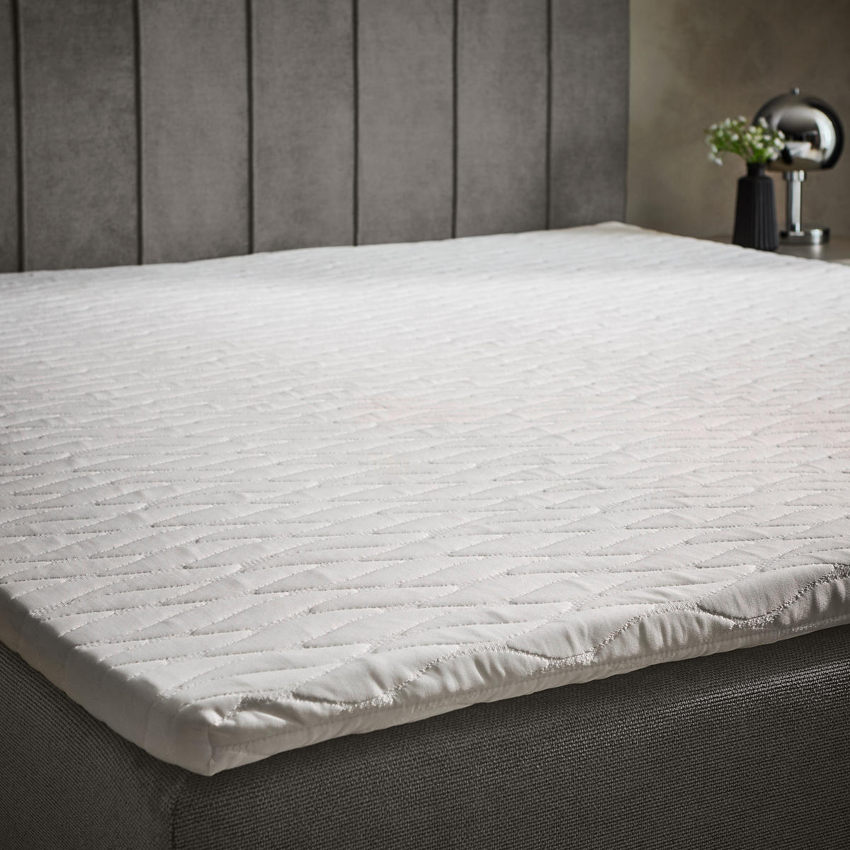 BOXBETT 200/200 cm  in Dunkelgrau  - Chromfarben/Dunkelgrau, Trend, Kunststoff/Textil (200/200cm) - Boxxx