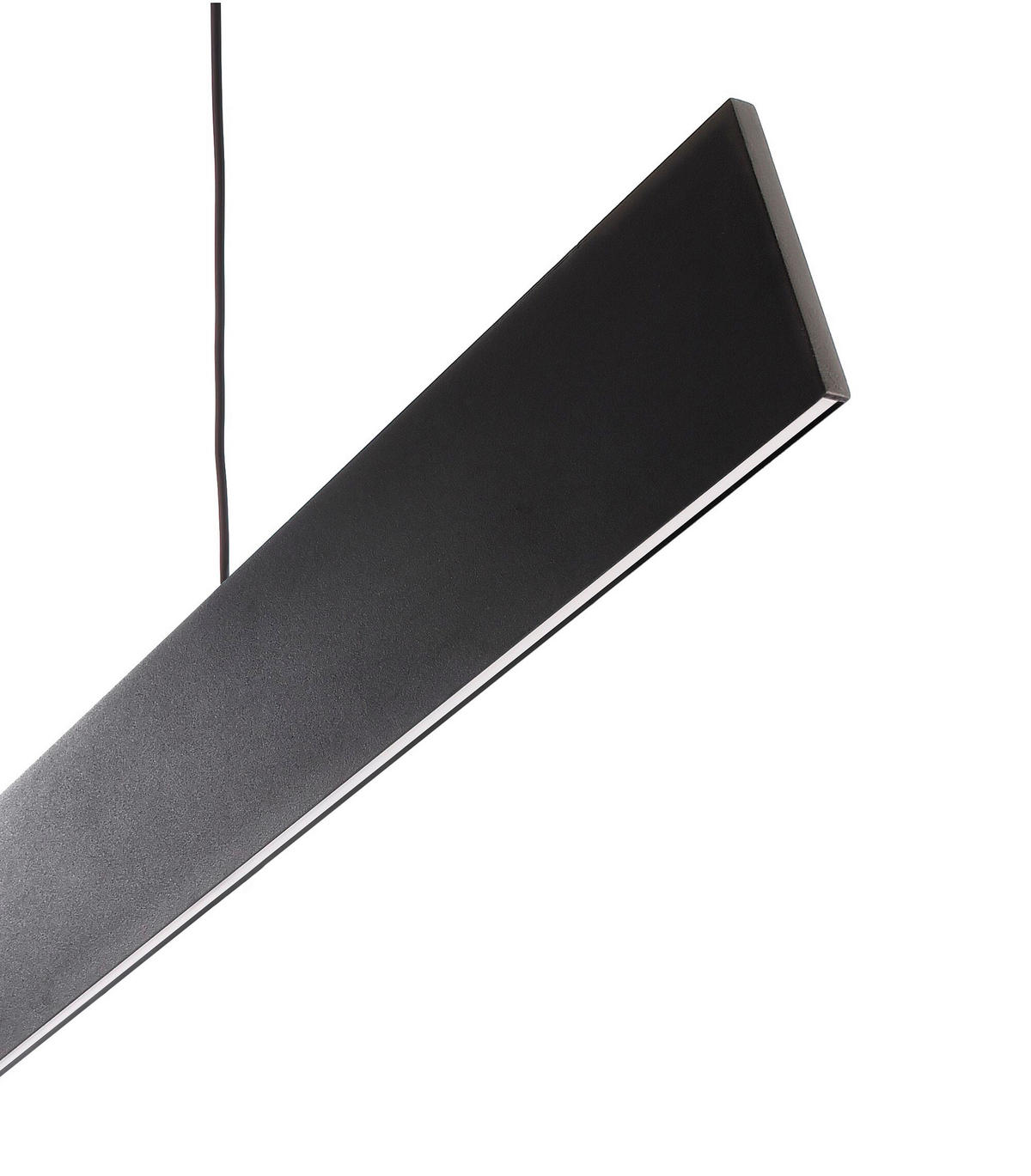 LED-PENDELLEUCHTE Apollon 146/0,8/8 cm   - Schwarz, Design, Metall (146/0,8/8cm)