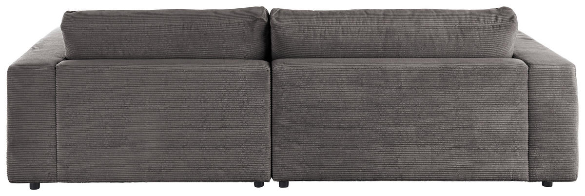 ECKSOFA in Cord Dunkelgrau  - Dunkelgrau/Schwarz, Design, Kunststoff/Textil (270/190cm) - Lomoco