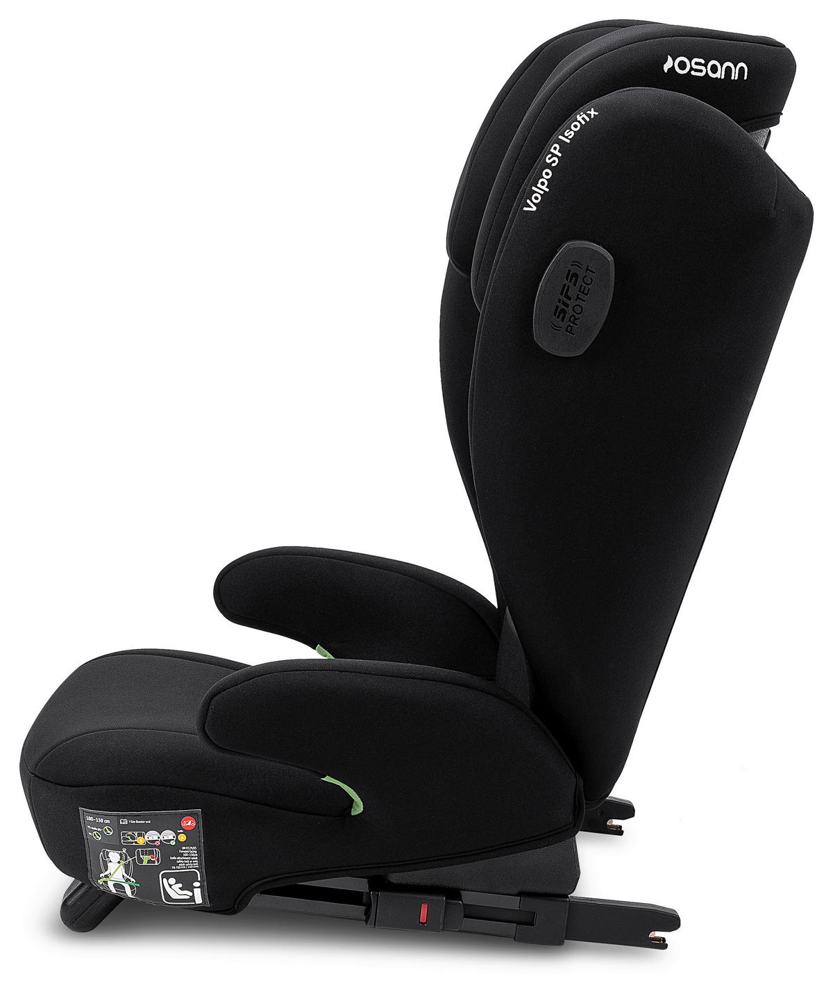 KINDERAUTOSITZ Volpo SP Isofix  - Schwarz, Basics, Kunststoff/Textil (37/43/77cm) - Osann
