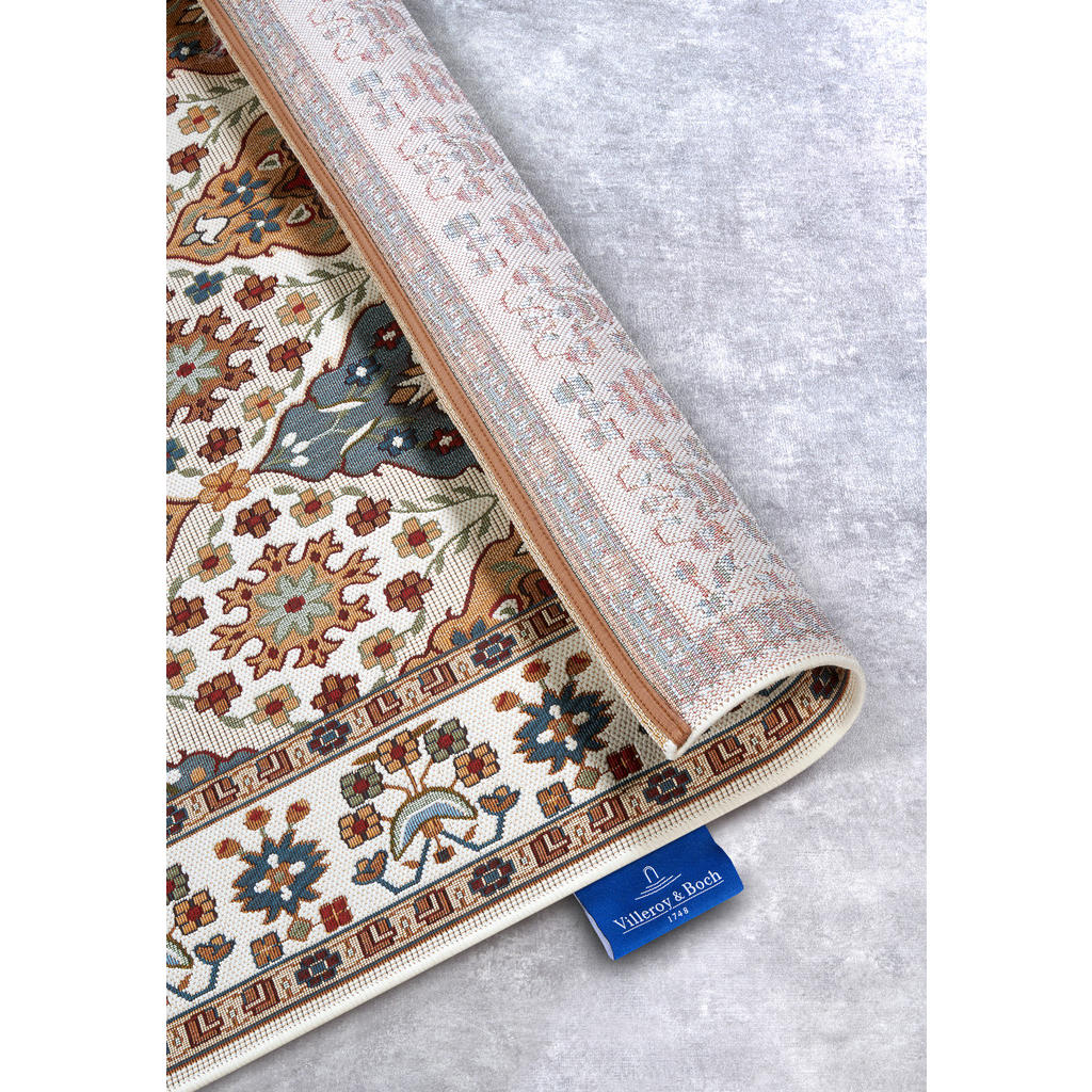 Thumbnail - Villeroy & Boch Outdoorteppich Kollektion 1767, Creme, Mehrfarbig, Kunststoff, orientalisch, rechteckig, 120x180 cm, Oek...