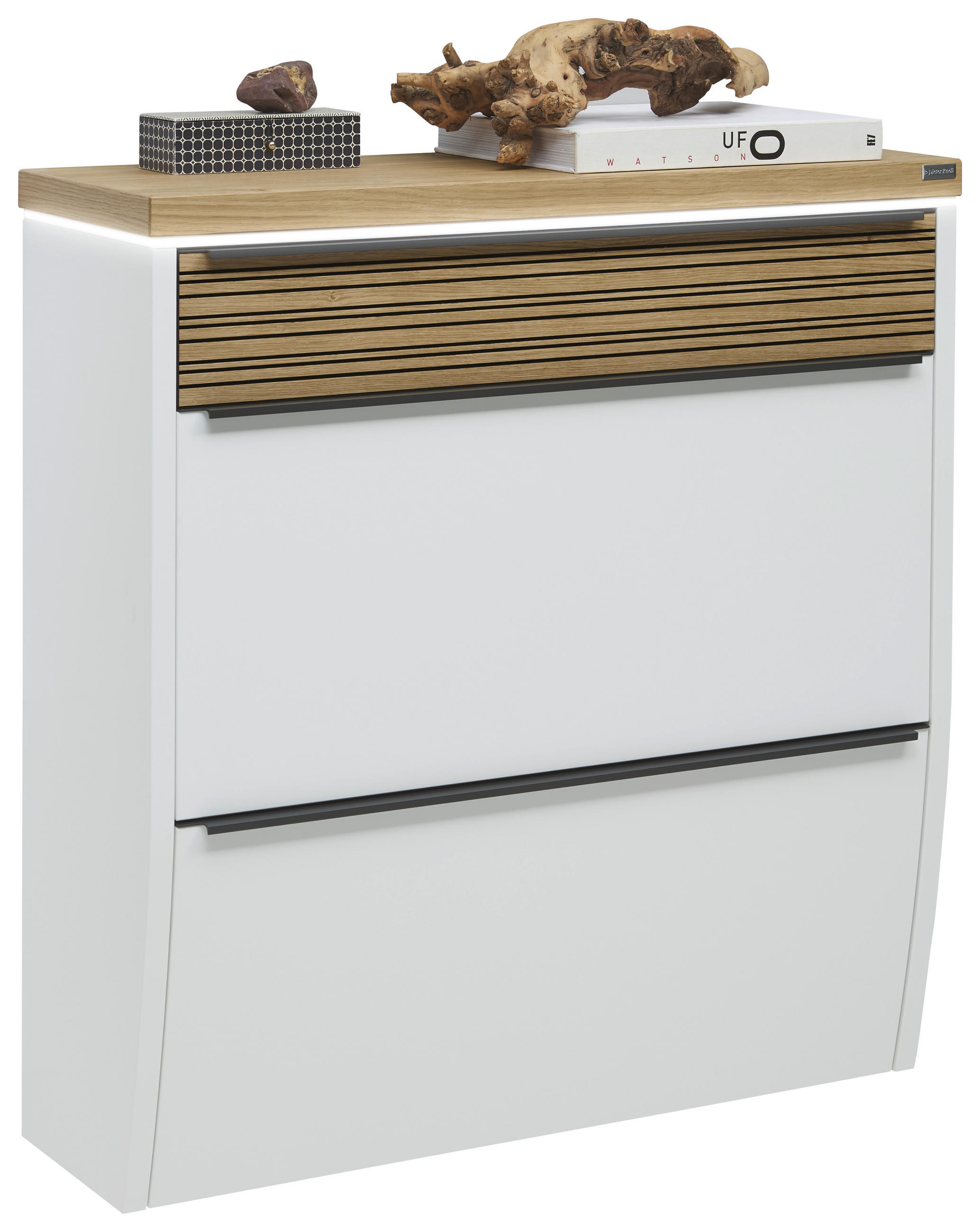 SCHUHKIPPER  in 92/96/31 cm  - Eichefarben/Anthrazit, Design, Holz/Holzwerkstoff (92/96/31cm) - Dieter Knoll