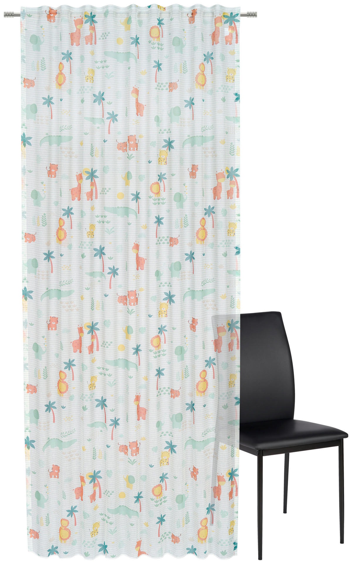KOMBINOVANA ZAVESA višebojna, bela - bela/višebojna, Osnovno, tekstil (135/245cm) - Ben'n'jen