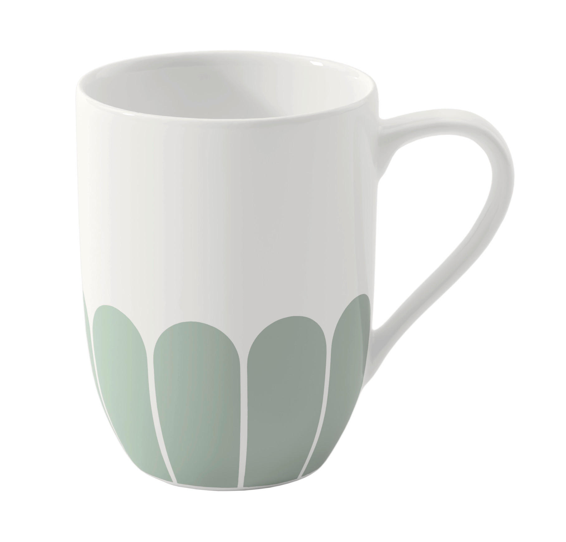 BECHER Fleur Vert    - Salbeigrün/Weiß, MODERN, Keramik (11,5/8/10,5cm) - Villeroy & Boch