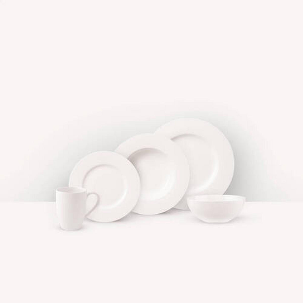 KOMBISERVICE Weiß 20-teilig Basic White  - Weiß, KONVENTIONELL, Keramik - Villeroy & Boch