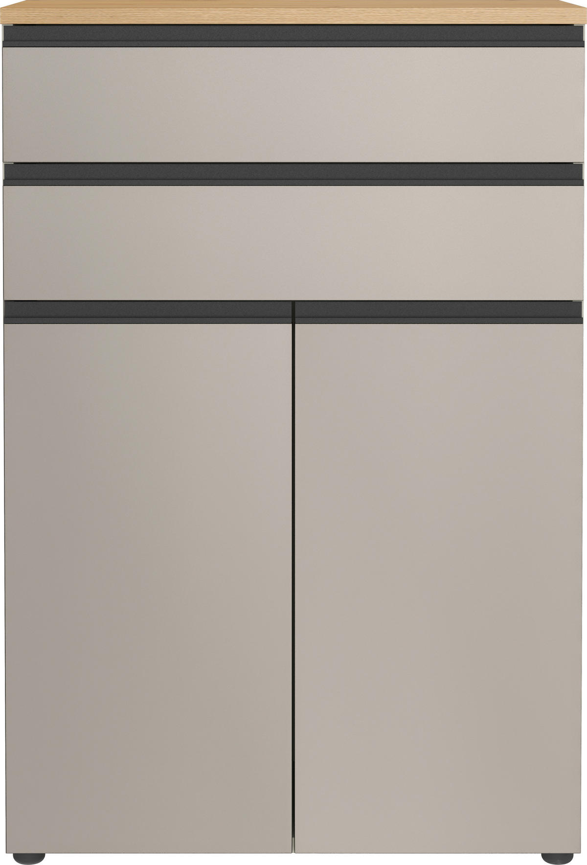AKTENSCHRANK 80/120/40 cm  - Eichefarben/Grau, Modern, Holzwerkstoff (80/120/40cm) - Novel