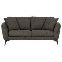 2-SITZER-SOFA in Chenille Dunkelgrau  - Dunkelgrau/Schwarz, Konventionell, Textil/Metall (190/70/98cm) - Carryhome