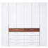 DREHTÜRENSCHRANK in furniert Kernnussbaum Weiß, Nussbaumfarben - Chromfarben/Nussbaumfarben, KONVENTIONELL, Holz/Holzwerkstoff (302/229,6/61cm) - Hülsta DREHTÜRENSCHRANK in furniert Kernnussbaum Weiß, Nussbaumfarben - Chromfarben/Nussbaumfarben, KONVENTIONELL, Holz/Holzwerkstoff (302/229,6/61cm) - Hülsta